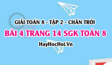 Bài 4 trang 14 Toán 8 Tập 2 Chân trời sáng tạo